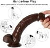 11.8 Inch Huge Gigantic Thick Dildo with Strong Suction Cup with Ballsack and Realistic Vain