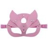 Half Face Fox Cosplay Mask Female Leather Mask Eye Cosplay Leather Halloween Party PU Half Face Rabbit Mask Adult Game Supplies